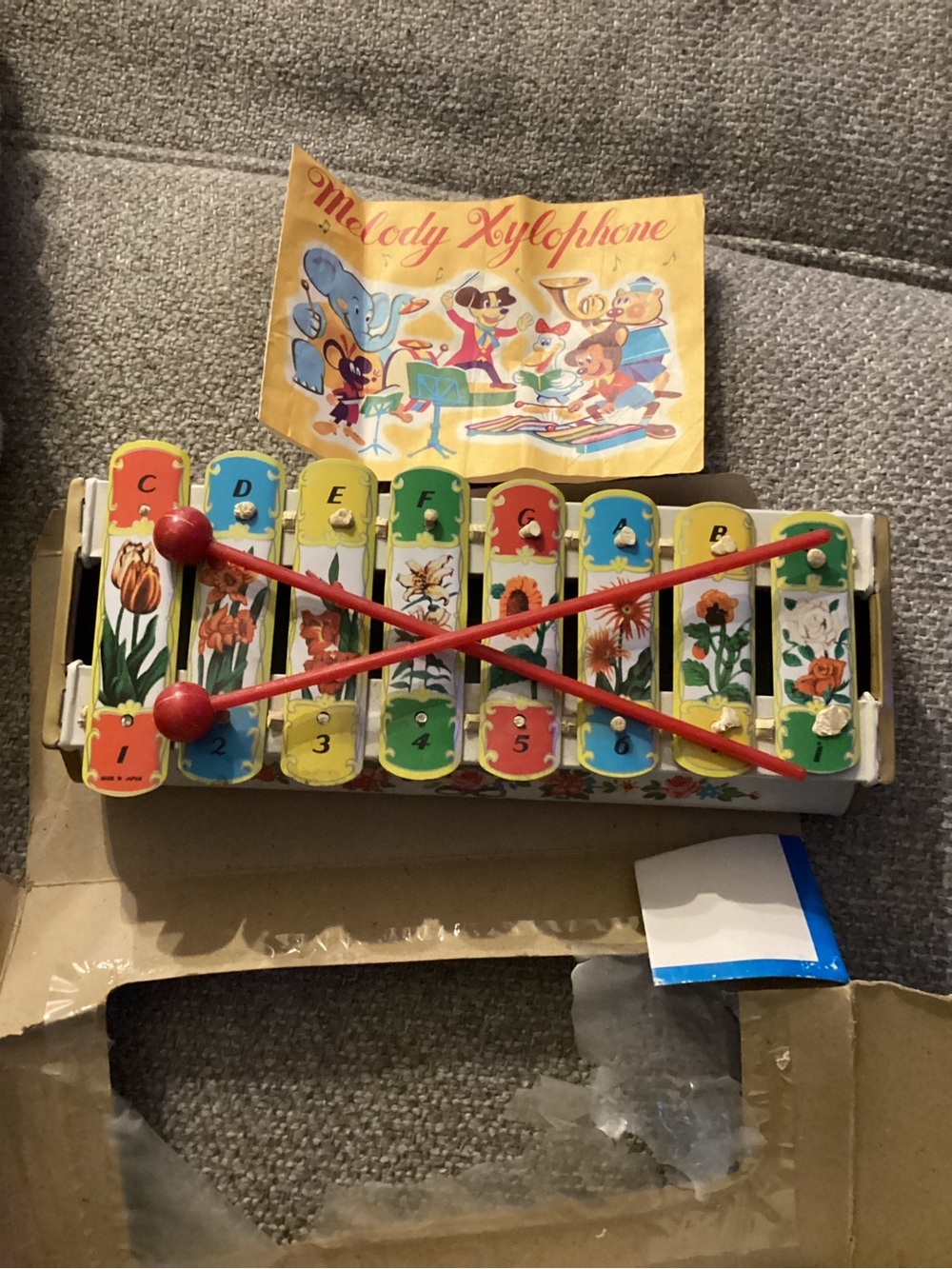 Melody Xylophone Kids Musical Toy with Red Mallets